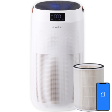 Evolar Pure4+ - Luchtreiniger met WiFi en extra HEPA filter - Wit