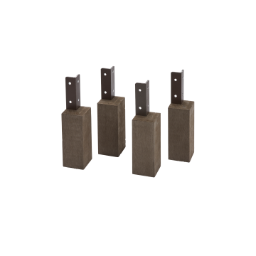 Evolar  Opstelvoetjes Airco Omkasting Walnut Grey WPC - Tweedekans