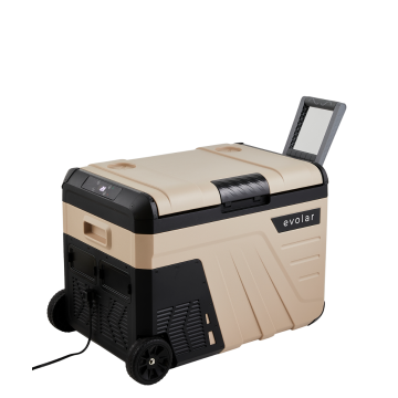 Evolar Elektrische Compressor Koelbox - 35L - 12V/230V - Met Wielen & Hendel - Khaki - Tweedekans