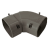 Evolar Airco Verticale Verstelbare Bocht - Bruin - 75x63 MM - 45°~90°