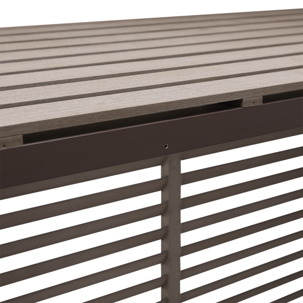 Evolar WPC Warmtepomp Omkasting met Opstelvoetjes Walnut Grey Small
