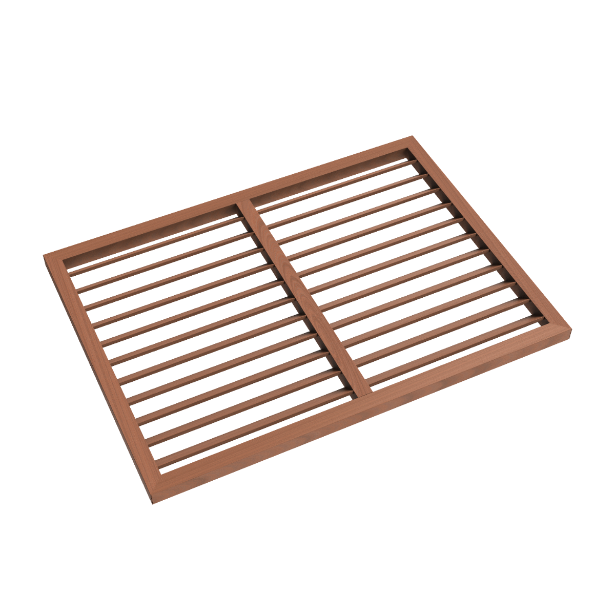 Evolar WPC Achterplaat voor Airco Omkasting Tropical Teak Medium - Tweedekans