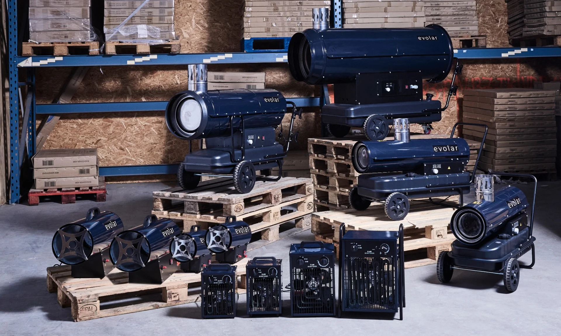 Compleet assortiment industriële heaters