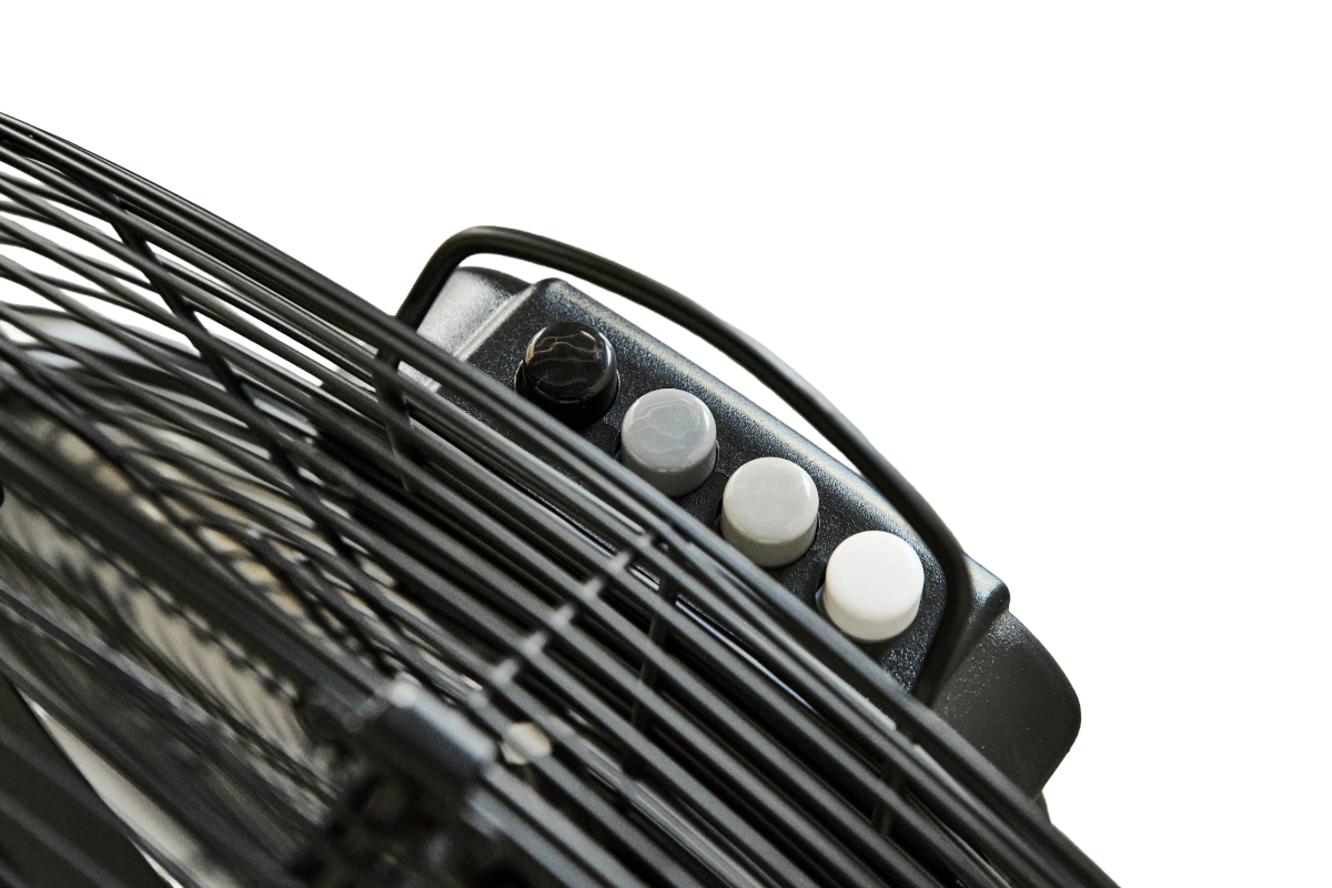 Eenvoudige bediening met drie ventilatiestanden